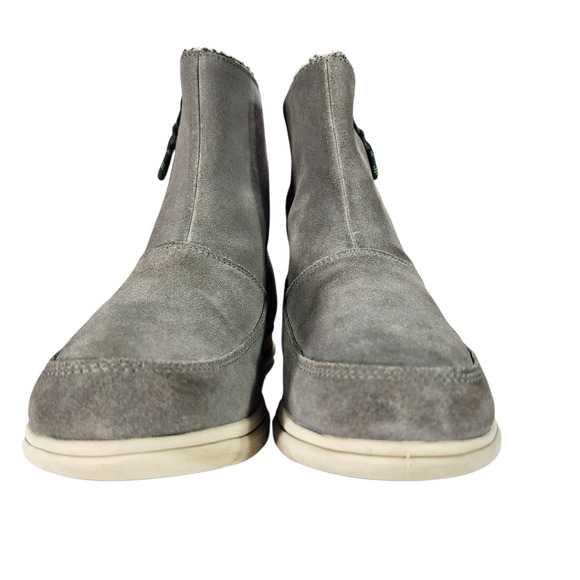 Sorel Boots Womens Sz 8 Explorer Joan Gray Suede Faux Fur Waterproof Winter READ - Picture 4 of 12